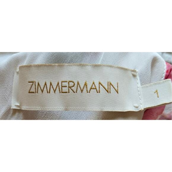 Zimmermann The Lovestruck Natural Paisley Floral Silk Chiffon Tank Top - Picture 7 of 10